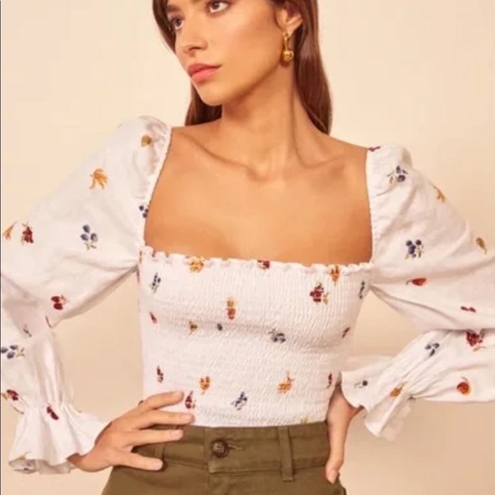 Reformation tangerine top XS